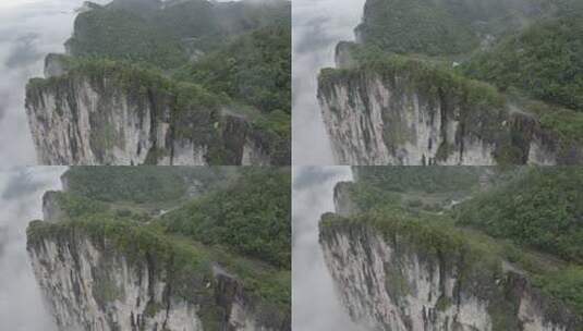 悬崖 峡谷 自然景观 航拍素材高清在线视频素材下载