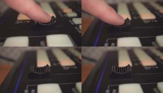 手指滑动混音器的按钮高清在线视频素材下载