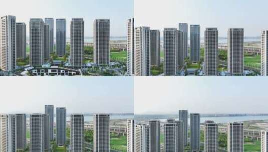 杭州亚运会亚运村城市建筑航拍高清在线视频素材下载
