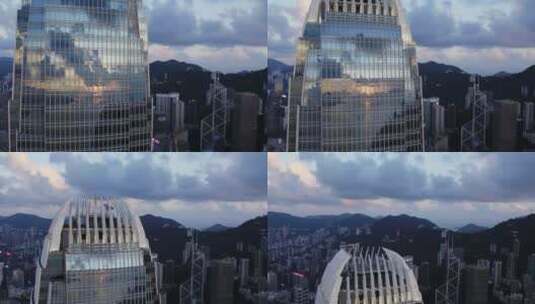 香港地标建筑IFC航拍大景高清在线视频素材下载