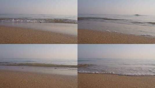 唯美浪漫沙滩海边的波浪高清在线视频素材下载
