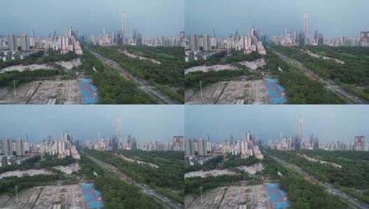 深圳深南大道交通航拍高清在线视频素材下载