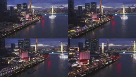 广州琶醍啤酒文化创意区夜景-2高清在线视频素材下载