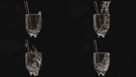 芬腾高速机1000fps之白酒倒入酒杯高清在线视频素材下载