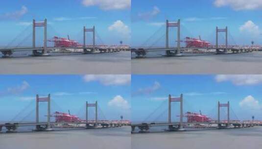 洋山港与东海大桥高清在线视频素材下载