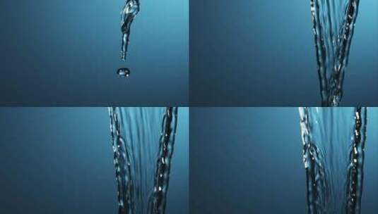 水流落下的慢镜头高清在线视频素材下载