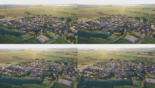 内蒙古生态修复土地复垦城镇高清在线视频素材下载