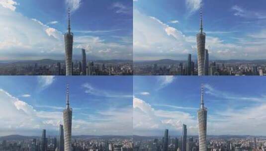 广州塔高清航拍高清在线视频素材下载