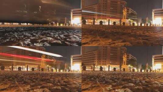 广州市海珠广场夜景延时高清在线视频素材下载