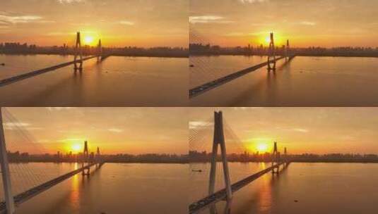 4K武汉二七长江大桥高清在线视频素材下载