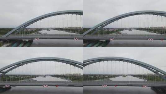 上海大治河4K航拍高清在线视频素材下载