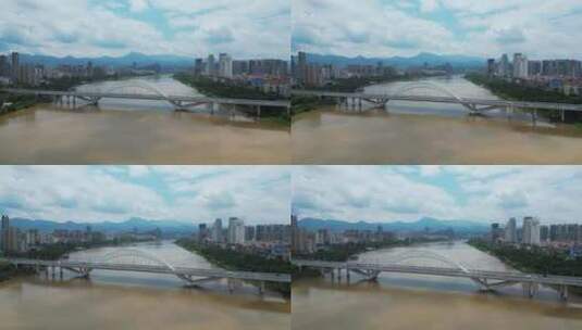 江西赣州章江飞龙大桥高清在线视频素材下载