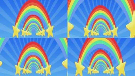 卡通彩虹led背景高清在线视频素材下载
