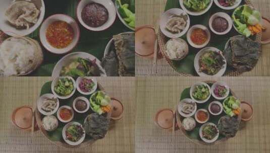 老挝当地美食高清在线视频素材下载