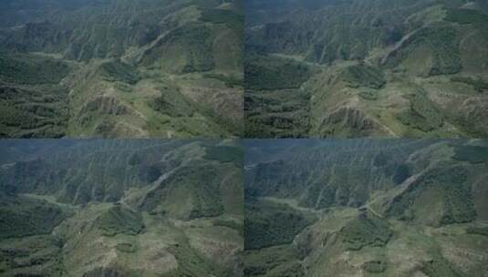 航拍内蒙古呼和浩特大青山井尔梁风景高清在线视频素材下载