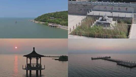巢湖龟山公园高清在线视频素材下载