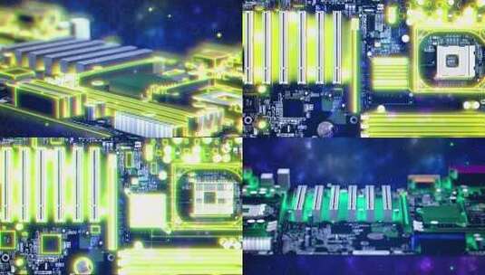 彩色发光芯片组背景投影回路高清在线视频素材下载