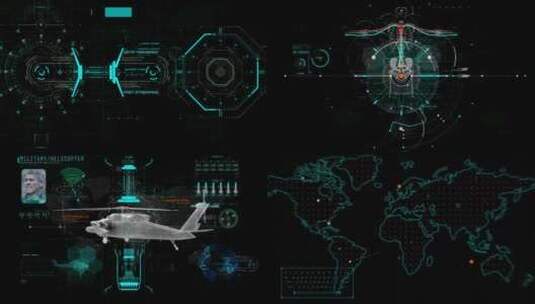 ae模板 科技风格片头片尾屏幕ul全息特效高清AE视频素材下载