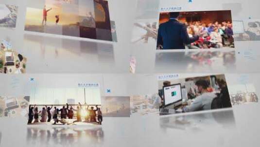 企业现代商业发展时间线业务展示开场图片高清AE视频素材下载