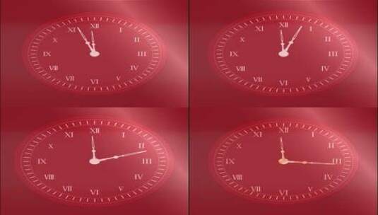 2款中国红时钟（ae模版）开门红迎接新年高清AE视频素材下载