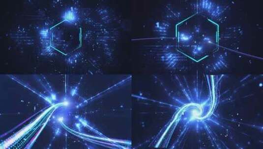 震撼科技光线穿梭片头AE模版高清AE视频素材下载