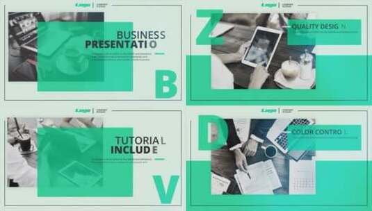 简单时尚高级纯色块企业宣传会议幻灯片AE模版高清AE视频素材下载