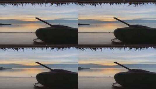 竖屏实拍海边唯美落日视频素材高清在线视频素材下载