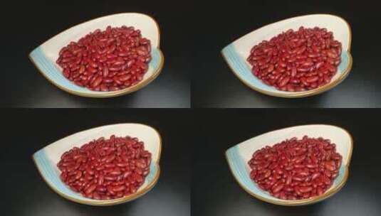 4K红大豆红豆赤豆食物食材高清在线视频素材下载