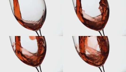 将红酒倒入玻璃杯中高清在线视频素材下载