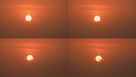 天空中的红色日落高清在线视频素材下载