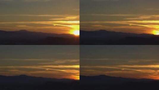 太阳落山的延时镜头高清在线视频素材下载