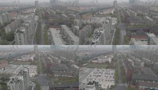 上海疫情封闭管理居家隔离4K航拍高清在线视频素材下载