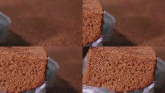 松软的蛋糕枣糕发糕高清在线视频素材下载
