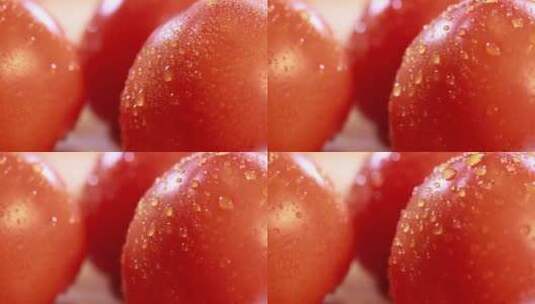 特写切开的番茄西红柿高清在线视频素材下载
