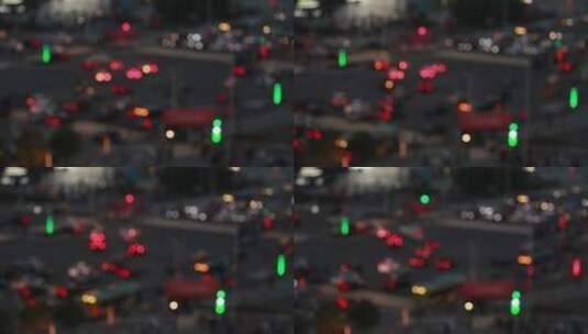 特殊拍摄效果的城市路口高清在线视频素材下载