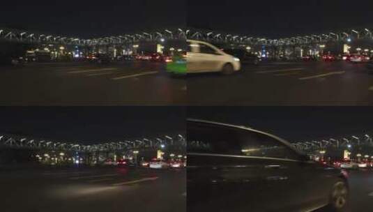江西南昌城市夜景灯光航拍高清在线视频素材下载