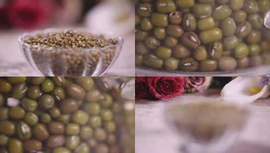【镜头合集】豆子绿豆去暑败火高清在线视频素材下载