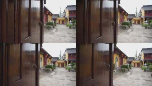 浙江绍兴乐古寺禅院建筑风景高清在线视频素材下载