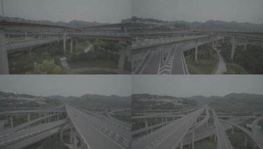 重庆 立交桥车辆航拍高清在线视频素材下载