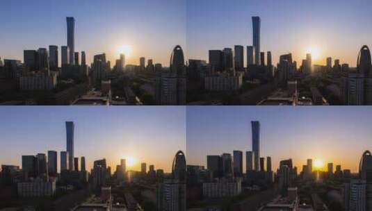 北京 CBD 日落延时 1-R5 CBD Sunset高清在线视频素材下载