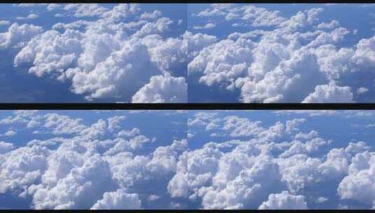 航拍飞机在云层上飞行高清在线视频素材下载