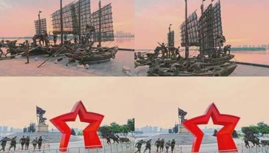 南昌建军雕塑广场高清在线视频素材下载
