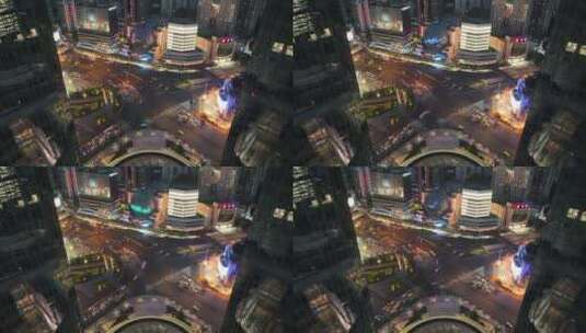徐家汇美罗城定点夜景空镜高清在线视频素材下载