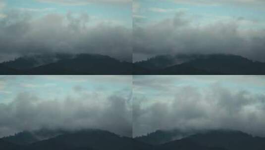 山间云雾缭绕延时视频高清在线视频素材下载