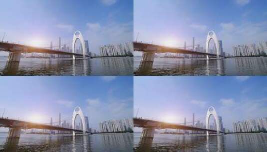 广州猎德大桥风景高清在线视频素材下载