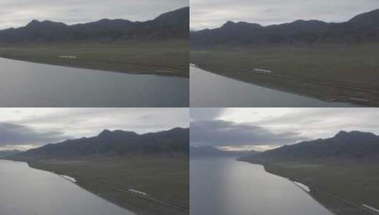 新疆赛里木湖航拍dji-dlog原片素材可调色高清在线视频素材下载