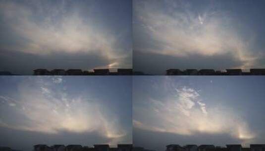 4K天空云朵变化彩虹延时 原创可商用高清在线视频素材下载