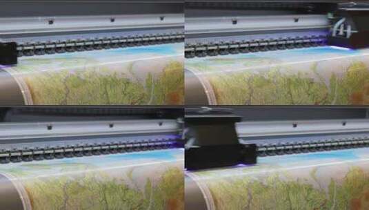喷绘打印机打印世界地图高清在线视频素材下载