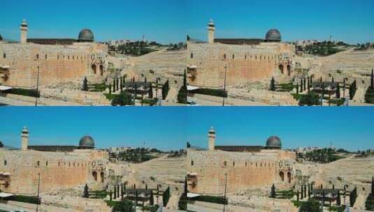 耶路撒冷的阿克萨清真寺高清在线视频素材下载