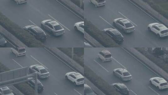 镜头跟着车辆在高架桥上行驶，过场镜头高清在线视频素材下载